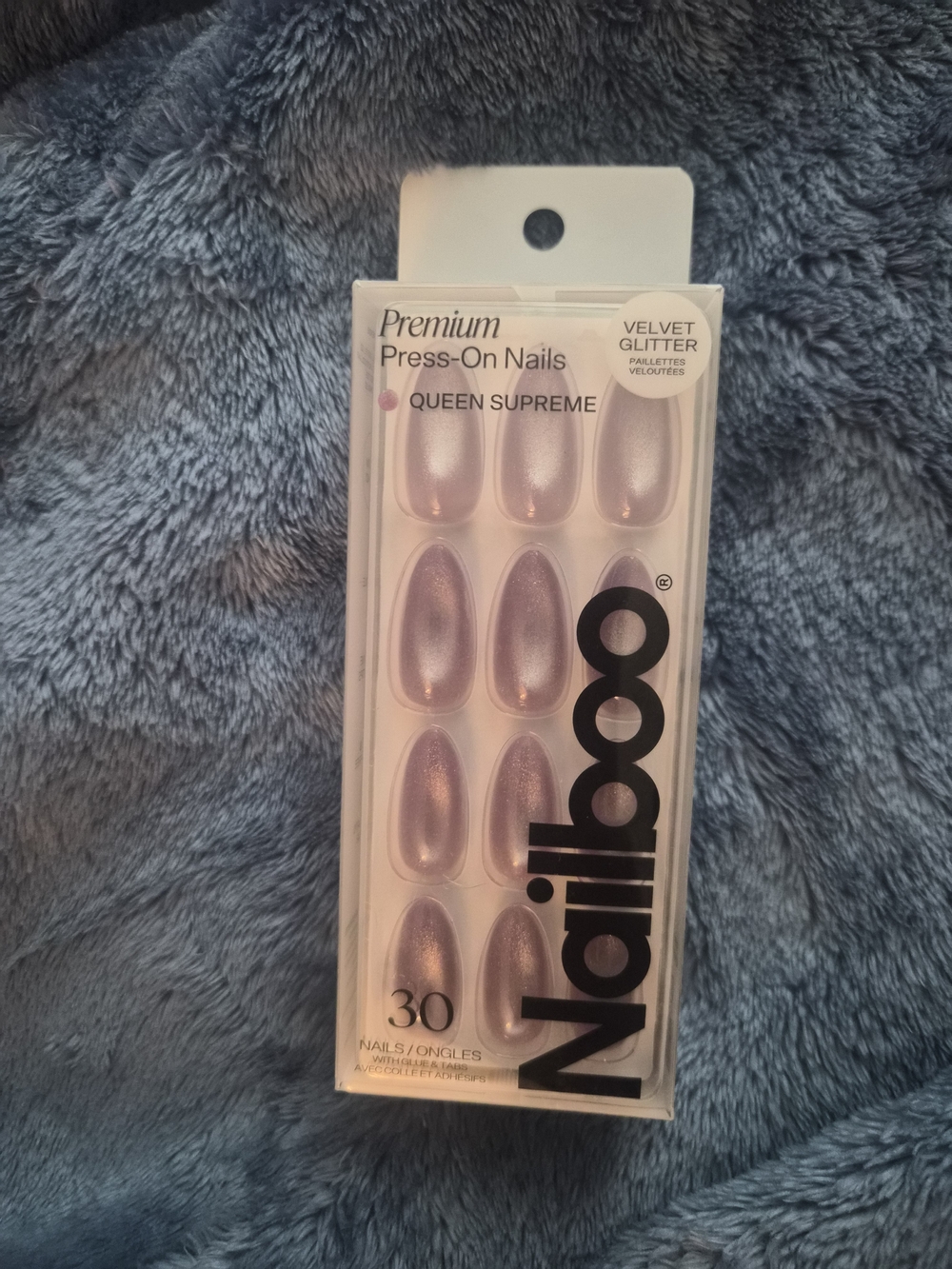 Nailboo- Queen Supreme Velvet Glitter Press-On Nails